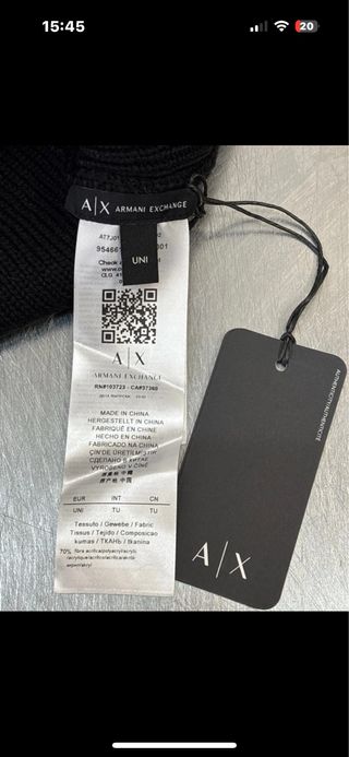 Gorro Armani Exchange Negro Naranja