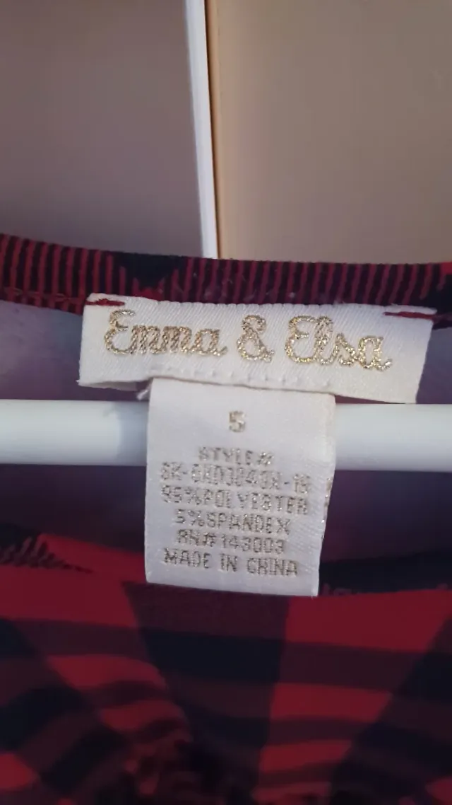 Vestido cuadros niña Navidad