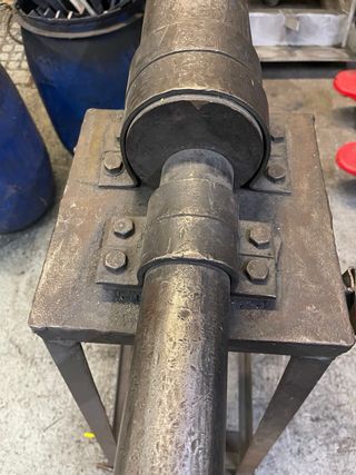 Curvadora rodillos metal / Mandril