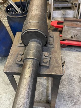 Curvadora rodillos metal / Mandril