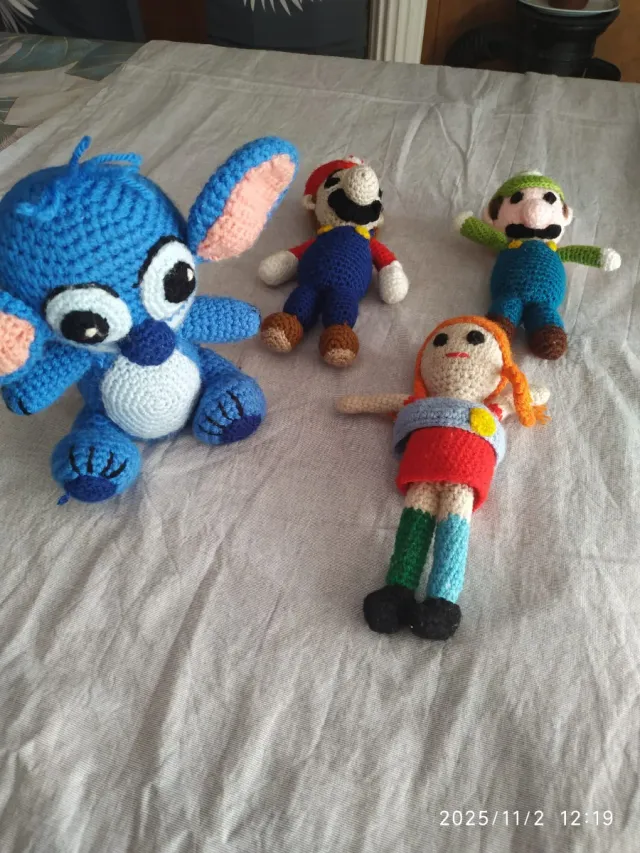 Muñecos Crochet Stitch, Mario, Luigi y más