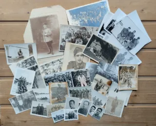 Lote de fotografías antiguas de militares