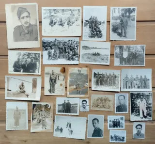 Lote de fotografías antiguas de militares