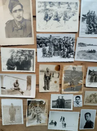 Lote de fotografías antiguas de militares