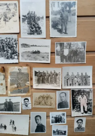 Lote de fotografías antiguas de militares