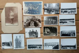 Lote de fotografías antiguas de militares