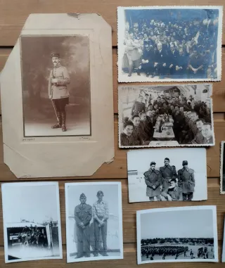 Lote de fotografías antiguas de militares