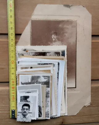 Lote de fotografías antiguas de militares
