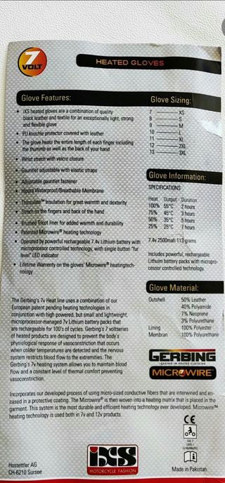 Guantes Invierno IXS 7 Volt. Talla XS