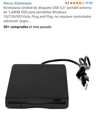 Unidad Disquete USB Kinetxiaxia 1,44MB Externa