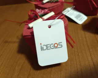 4 Scatoline a Cuore Rosse con Fiori