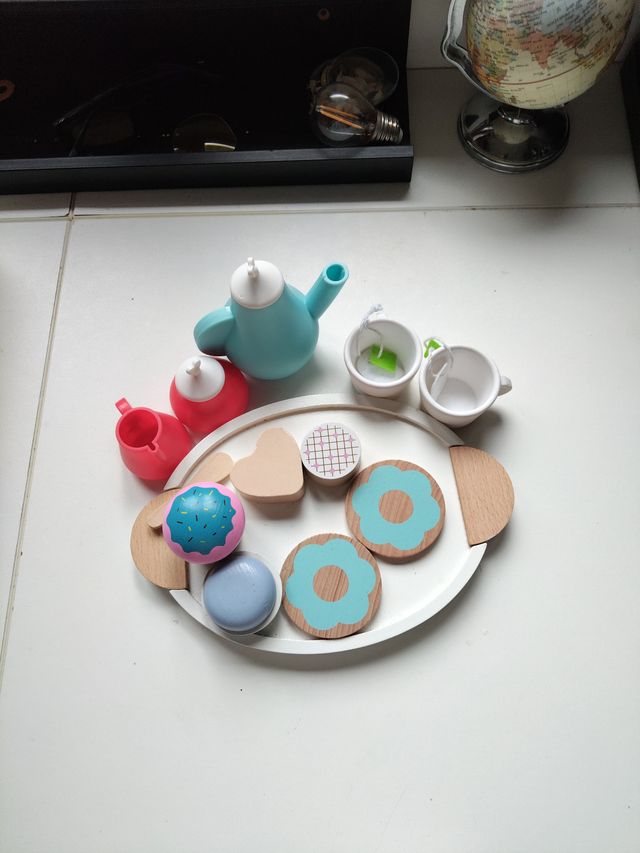 Playtive Set de té de madera 17 piezas