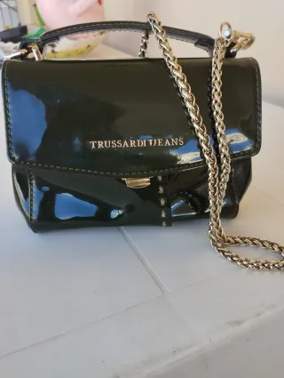 Borsa Trussardi Jeans vernice verde