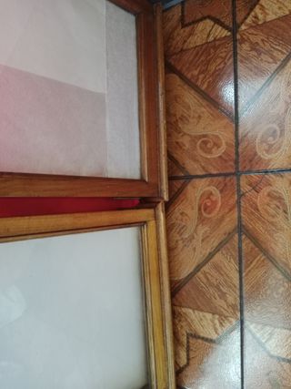 Pareja vitrinas antiguas madera joyería