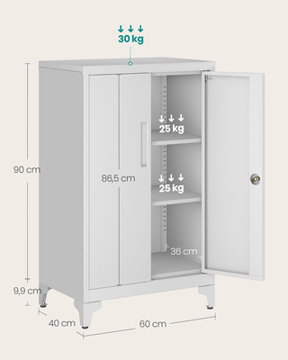 Armadietto in Metallo, Mobiletto Multiuso, Armadio