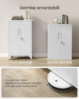 Armadietto in Metallo, Mobiletto Multiuso, Armadio