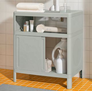 IVÖSJÖN Armario de lavabo bajo, verde IKEA. Nuevo