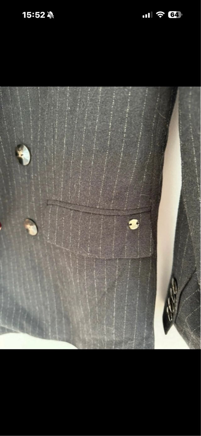 Blazer Pedro del Hierro gris rayas finas