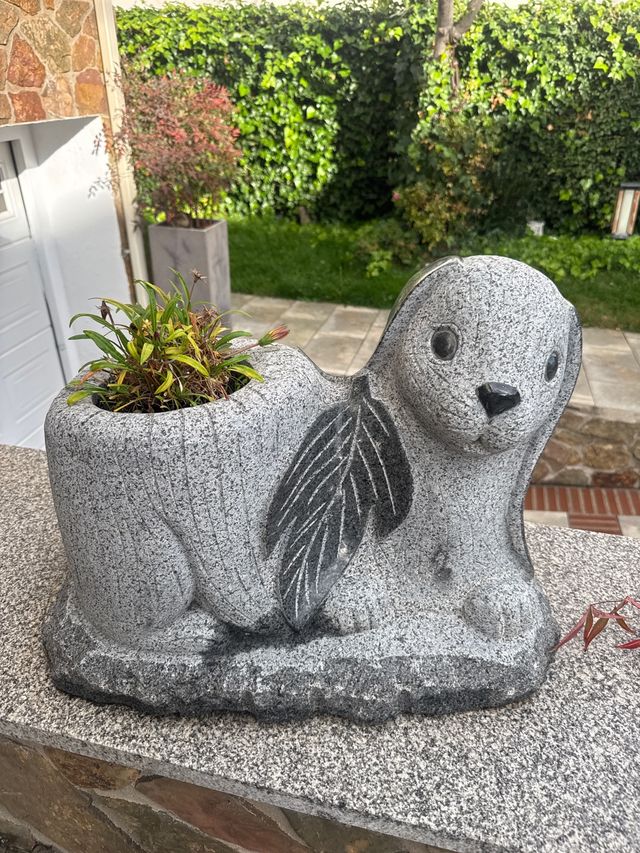 Maceta Foca Piedra Gris