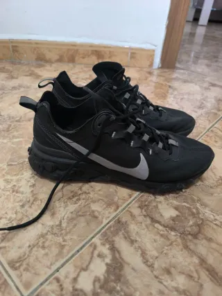 Nike React Element 55 Negro Plata