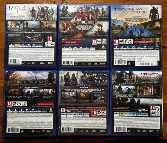 Colección 6 Assasins Creed PS4
