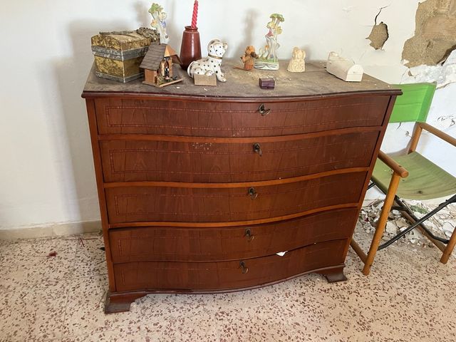 Cajonera antigua 5 cajones con llave