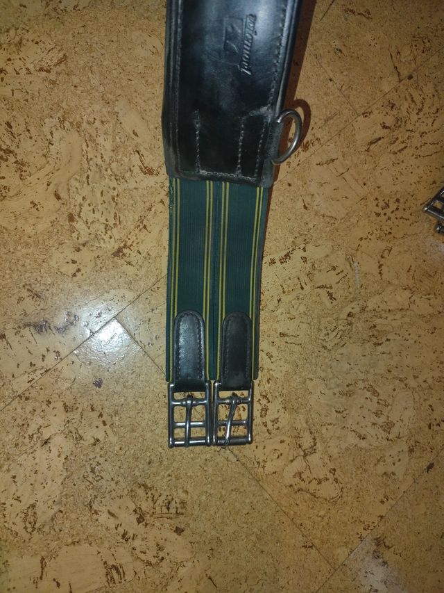 Cincha de cuero para hípica 130cm de largo