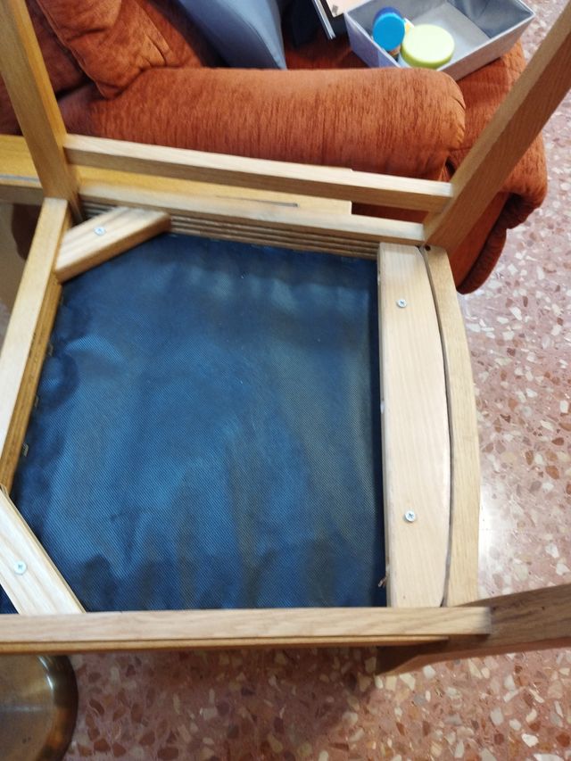 OFERTON 3 Sillas Roble y Piel Negra