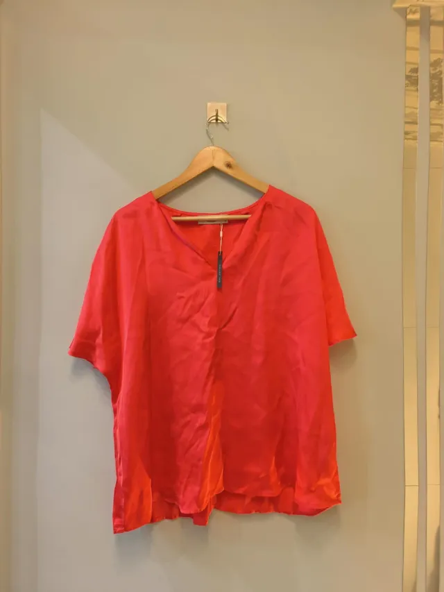 Blusón Seda Rojo Talla Única