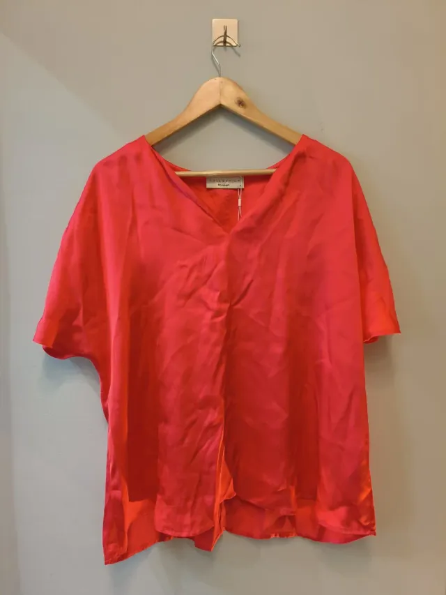 Blusón Seda Rojo Talla Única