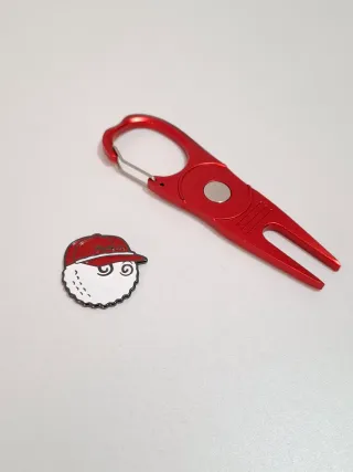 Arreglapiques Golf Metalico con mosqueton