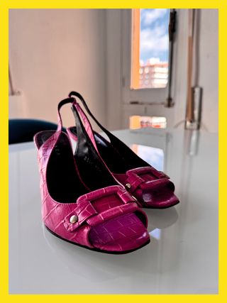 Sandalias Slingback Lujo Rosadas