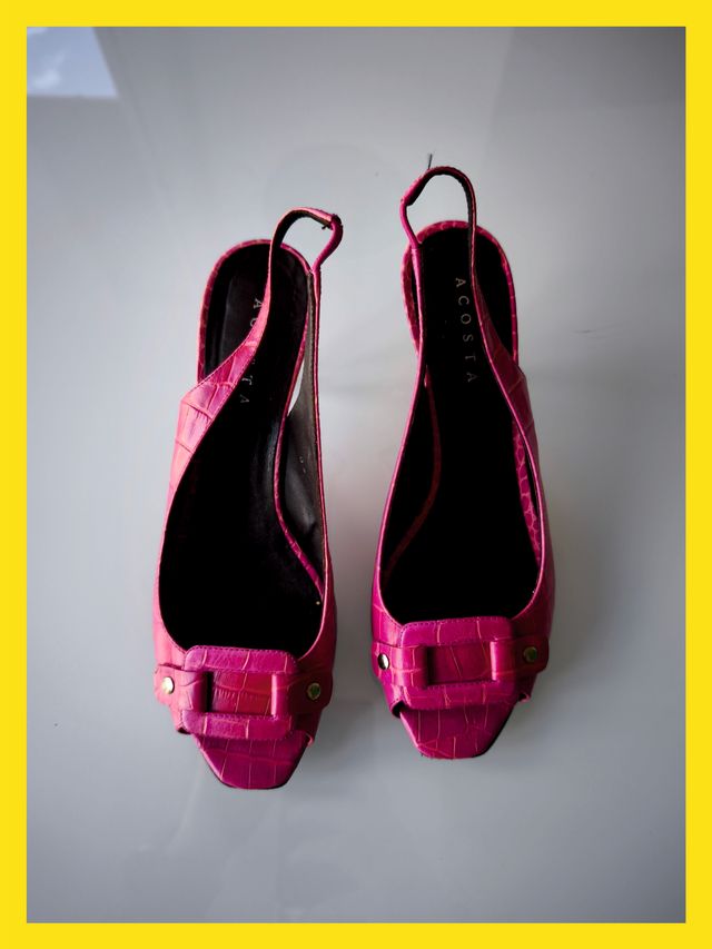 Sandalias Slingback Lujo Rosadas