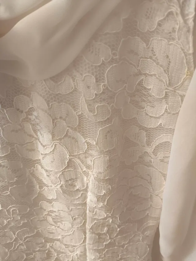 Vestido corto encaje blanco