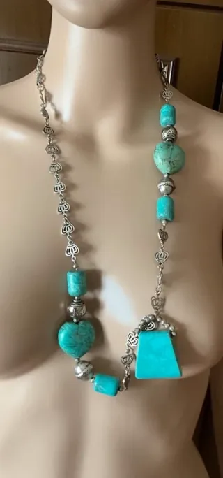 Bellissima collana turchese e argento