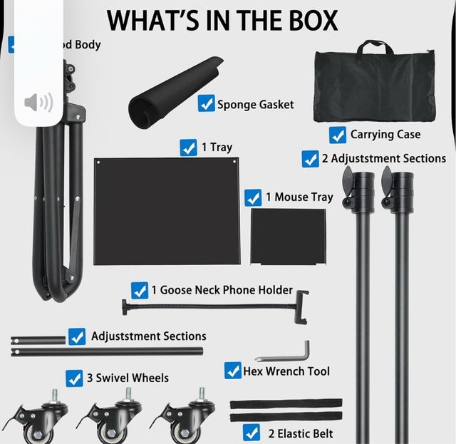 Trípode con ruedas para portátil y proyector
