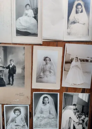Lote de fotografías antiguas de comunión