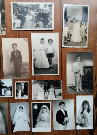 Lote de fotografías antiguas de comunión