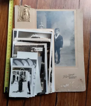 Lote de fotografías antiguas de comunión