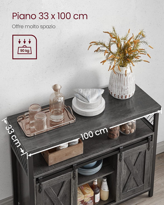 Credenza, Mobile da Cucina, Armadietto Organizzato