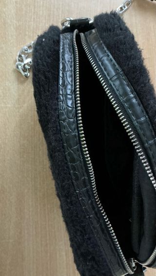 Borsa tracolla peluche nera