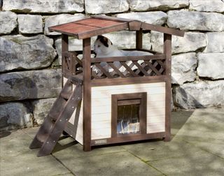 Casetta per gatti in legno nuova