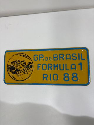 Targa GP Brasile Formula 1 Rio 88