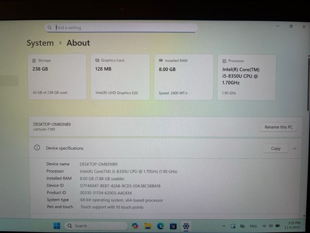 Dell Latitude 7390 Intel Core i5