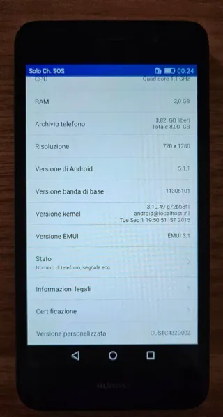 Telefono Huawei Y6 Blu