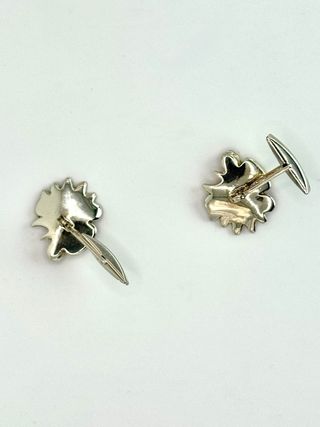 Gemelli in Argento 925 con Smalti - Gallo