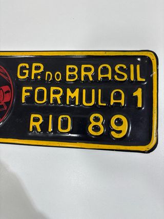 Targa GP Brasile Formula 1 Rio 89