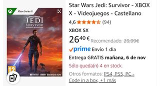 Jedi Survivor Xbox Series X (PRECINTADO)