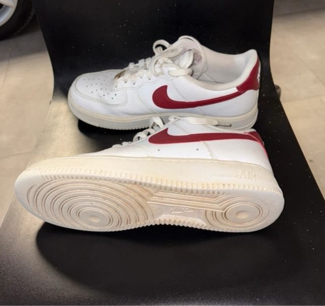 Nike Air Force 1 Blancas Rojas Talla 42