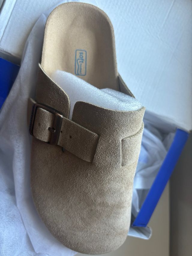 Zuecos Birkenstock Beige talla 38